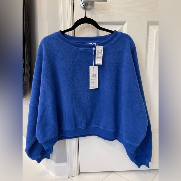 Rhythm. Sweaters - sherpa fleece oversized crew neck sweatshirt